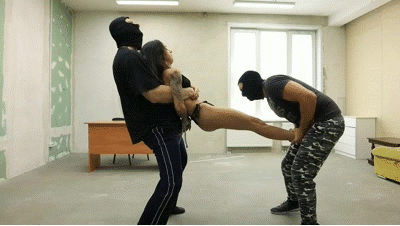 Tiffany defeats her enemies using only her legs
